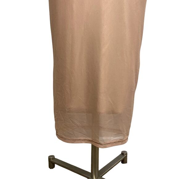 Romantic Rose Mesh Halter Tie Back Bodycon Midi Dress Burnout - Picture 11 of 12